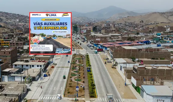 Inauguración de obra en la Vía Expresa Sur: entrega de vías auxiliares que conectara Carabayllo y SJM