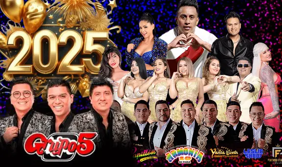 Shows de Año Nuevo 2025 hoy: música en vivo, fiestas temáticas desde S/25