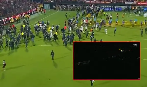 Final de Costa Rica acabó en batalla campal entre jugadores y apagaron las luces del estadio