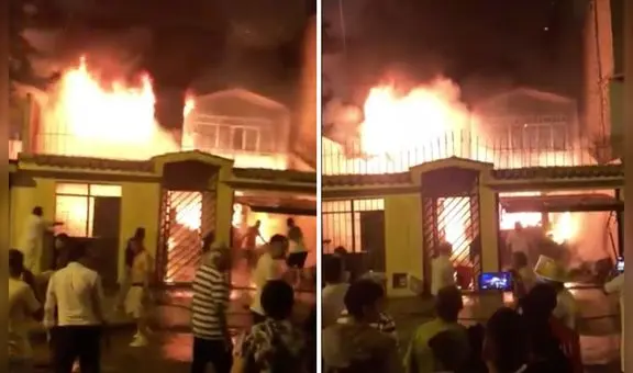 Trágico Año Nuevo: adulta mayor fallece calcinada tras fuerte incendio causado por pirotécnico en Los Olivos