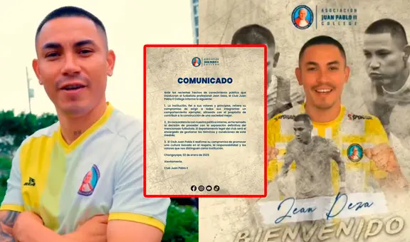 Juan Pablo II separa de forma definitiva a Jean Deza tras denuncia por agresión física a su pareja