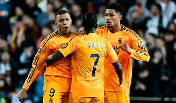 Real Madrid sacó un valioso triunfo ante Valencia: 2-1 con un penal fallado y roja a Vinícius