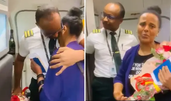 Madre laboró 30 años como trabajadora del hogar y su hijo piloto la sorprendió con tierno detalle: "Muy orgullosa"