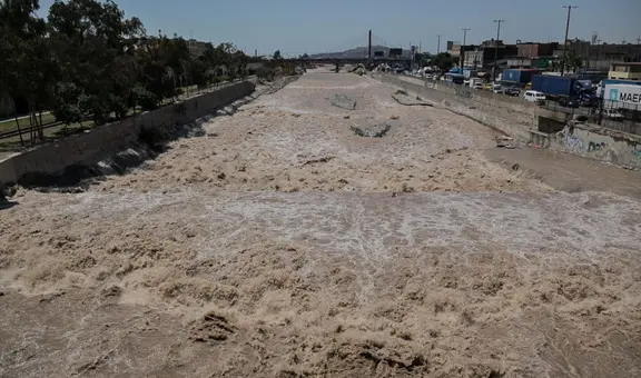 Así luce el río Rímac por aumento de caudal: Senamhi emite alerta naranja por lluvias intensas