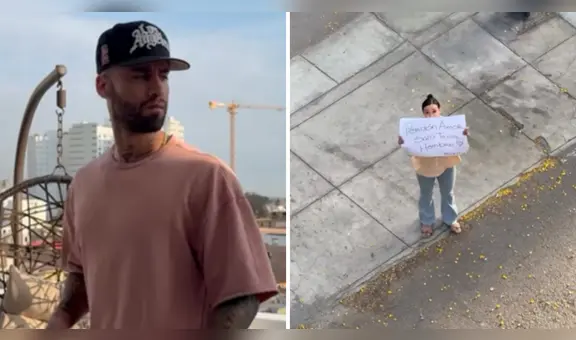 Angie Arizaga sorprende a Jota Benz pidiéndole perdón en plena calle por insólito motivo: "Ups"