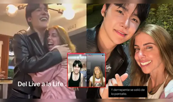 Fiorella Cayo recibe romántica sorpresa de tiktoker Yun tras coqueteos en vivo: "Solo viajé para verte"