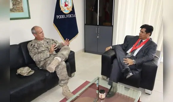 Comandante de la Primera Zona Naval realizó visita protocolar al presidente de la Corte de Piura