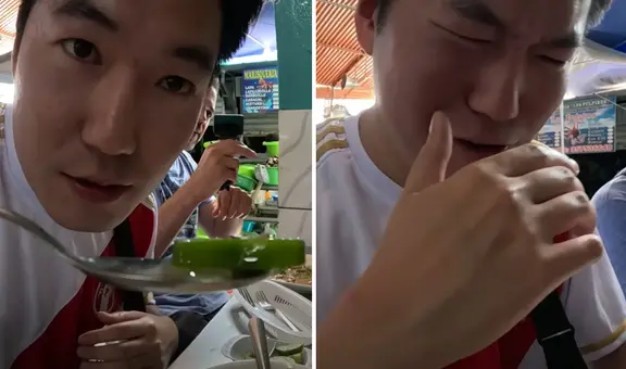 Coreano probó comida arequipeña, pero se comió una tajada de rocoto: “Más picante que el mexicano”