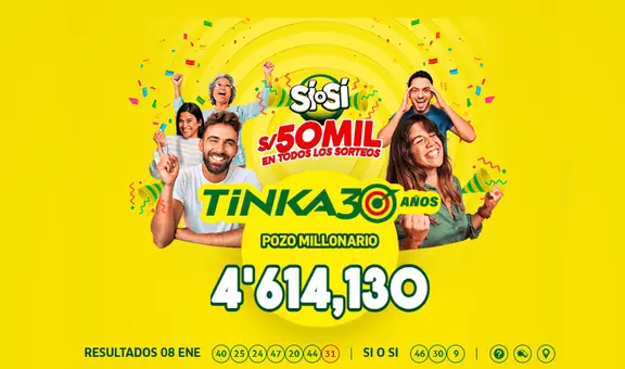 Resultados de la Tinka 12 de enero: conoce los números ganadores y el pozo millonario