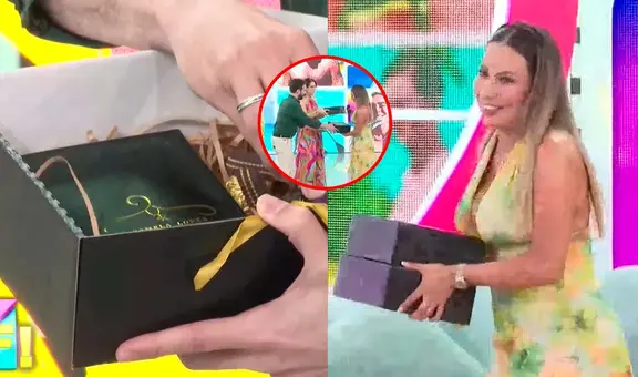 Pamela López sorprende a Rodrigo González y Gigi Mitre EN VIVO al lanzar su emprendimiento: "24 kilates de oro"