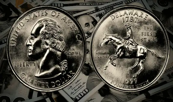 Moneda de 25 centavos en EE. UU.: la pieza de Delaware que se cotiza en miles de dólares y esta es la razón