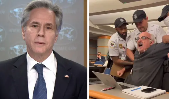 Antony Blinken expulsa a un supuesto periodista que lo llamó "¡criminal!" por el apoyo de EE. UU. a Israel en Gaza