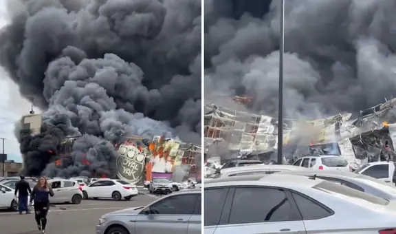 Incendio de grandes proporciones en Air Jump Trampoline Park: comercios fueron consumidos por el fuego en Sinaloa, México
