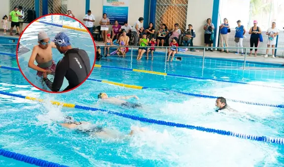 Lima Norte inaugura la primera piscina inclusiva con elevador y clases gratuitas para personas con discapacidad