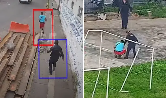 Ladrón intenta escapar de policías, pero se detiene tras correr solo 4 cuadras: clip es viral