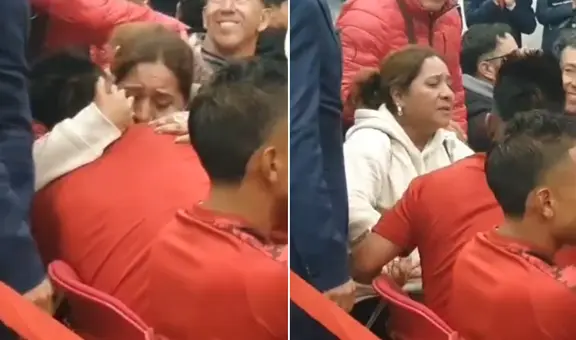 Madre de Christian Cueva se quiebra al reencontrarse con su hijo en presentación de camiseta de Cienciano
