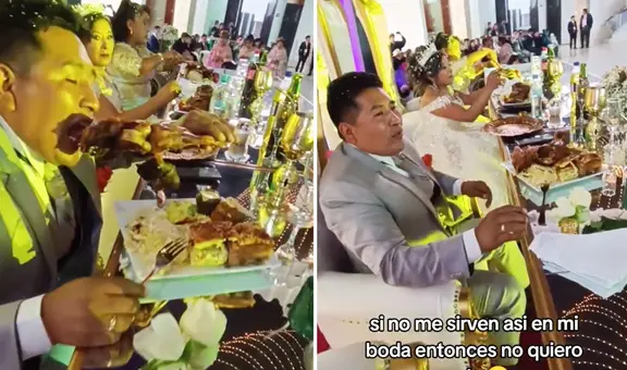 Matrimonio juliaqueño sorprende con gigantesco plato de comida: "Como reyes"