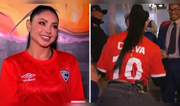 Pamela Franco sorprende al lucir camiseta de Christian Cueva en 'Noche del Rojo Imperial' de Cienciano: "Siempre arriba"