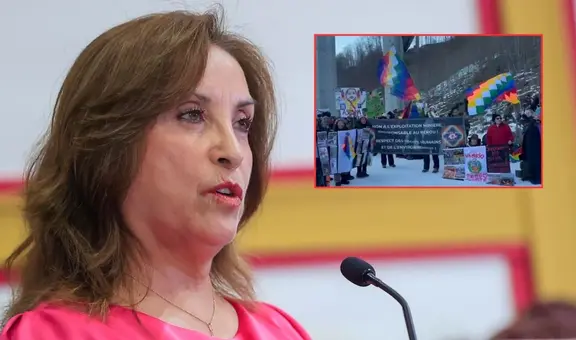 Peruanos protestan contra Dina Boluarte en Suiza a dos días de su llegada para el Foro Económico Mundial