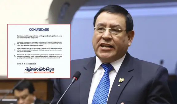 Alejandro Soto amenaza a periodista que lo vinculó con la presunta red de prostitución en el Congreso