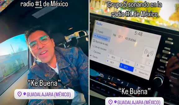 Canciones del Grupo 5 de Perú suenan en la radio número 1 de México y Christian Yaipén se emociona: “En México amamos su música”