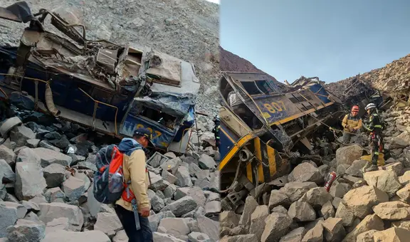 Tren se descarrila y deja un fallecido y un herido tras caer a barranco en Arequipa