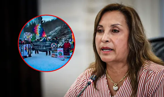 Peruanos protestan en Suiza ante la llegada de Dina Boluarte para participar del Foro Económico Mundial