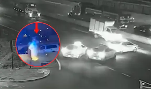 Así recuperaron serenos de Surco una minivan robada en la Panamericana Sur: cámaras captan veloz operativo