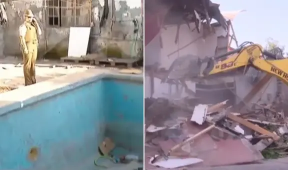 Descubren casa vinculada a ‘Los Pulpos’ en Chile: guarida con piscina y alquiler ilegal de cuartos es demolida