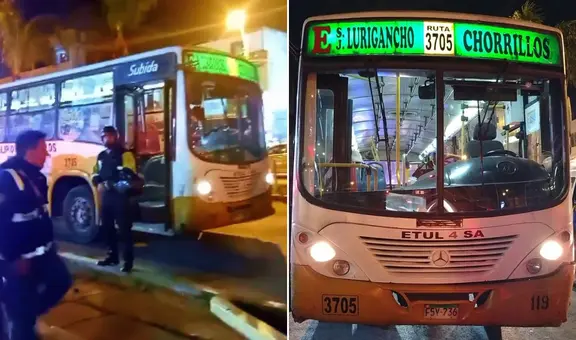 Balean bus de ruta San Juan de Lurigancho a Chorrillos con pasajeros: chofer fue trasladado de emergencia