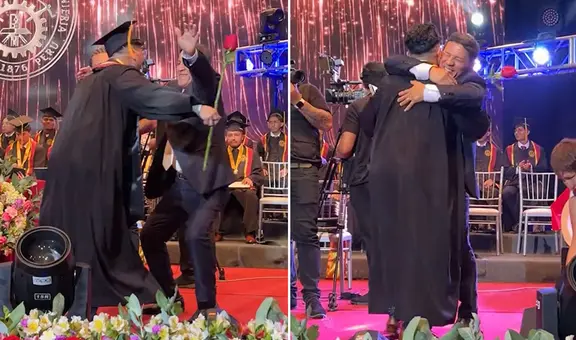 La conmovedora reacción de un padre peruano al ver graduarse a su hijo en la UNI: "La mejor alegría"