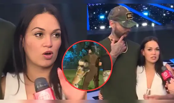 Angie Arizaga hizo fuerte reclamo a Peter Fajardo por reto extremo a Jota Benz: "Escúchame, tenemos un hijo"