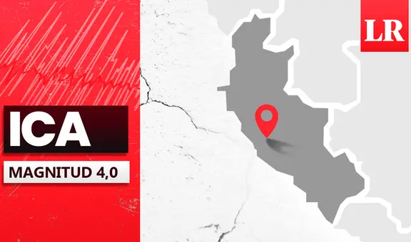Temblor de magnitud 4,0 remeció Ica hoy, según IGP