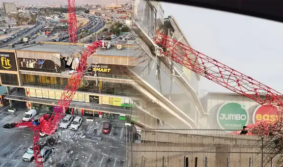 Caída de grúa gigante durante la construcción de un centro comercial deja un muerto y varios heridos en Chile