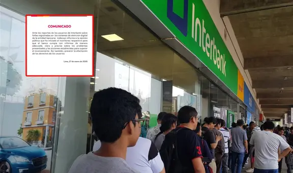 Interbank: usuarios reportaron problemas en servicios digitales e Indecopi anunció monitoreo a la entidad bancaria