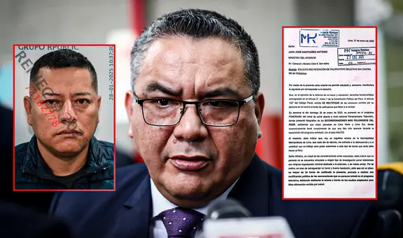 Sereno de MML advierte demandar a ministro Juan José Santiváñez si no se rectifica por confundirlo con extorsionador