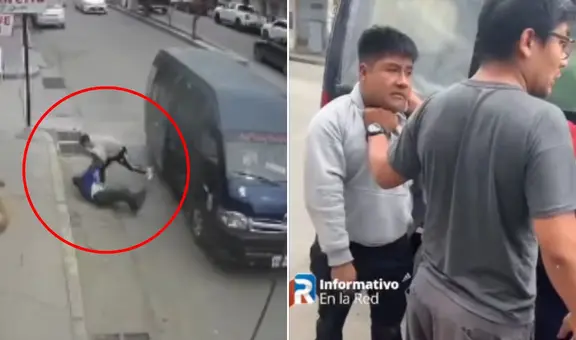 Cobrador de combi agrede y arroja al suelo a adulto mayor que le pidió el vuelto de su pasaje en Cajamarca