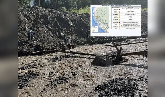 Arequipa, Moquegua y Amazonas en alerta roja por activación de quebradas y huaicos