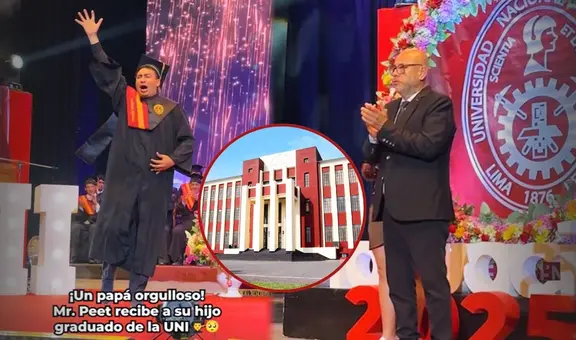 Mr. Peet se emociona en la graduación de su hijo en la UNI y lo felicitan en redes: "La UNI es la UNI"