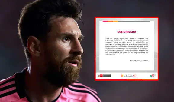 Indecopi abrió investigación por ausencia de Lionel Messi en el meet and greet previo al Universitario vs Inter Miami