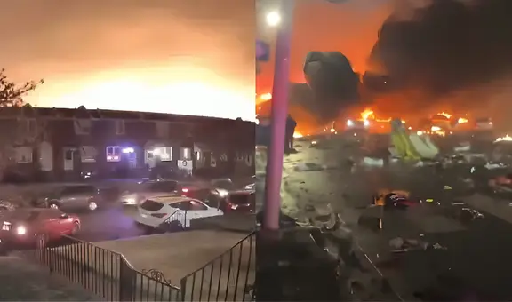 Avioneta Learjet 55 se estrella en noreste de Filadelfia: reportan viviendas en llamas y varias víctimas por fuerte explosión