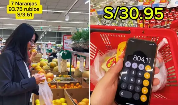 Peruana muestra la increíble cantidad de productos que compró en Rusia con S/100: "Gasté mucho menos"