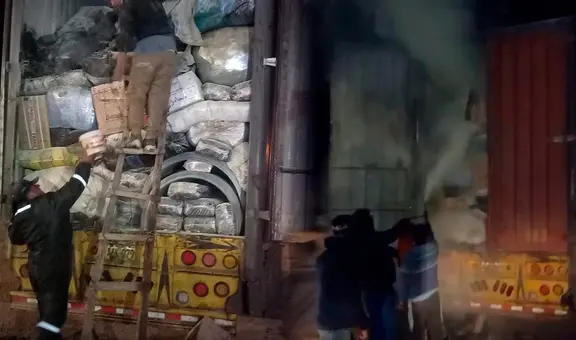 Camión lleno de encomiendas se prende en llamas en plena carretera desde Lima hacia Juliaca