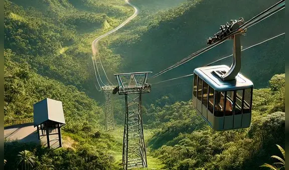 El moderno transporte aéreo que atravesaría la selva alta de Perú: obra de ingeniería valorizada en S/58 millones