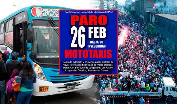 Mototaxistas también realizarán paro en febrero ante aumento de criminalidad