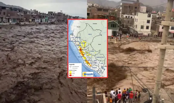 Alerta roja de huaicos en Lima y 5 regiones del Perú: Senamhi advierte activación de quebradas por lluvias intensas