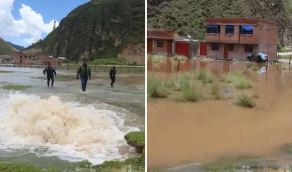 Estadio de futbol en Pasco queda inundado tras intensas lluvias y aumento de caudal en la sierra