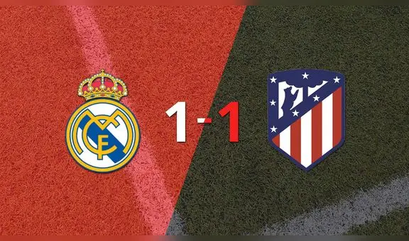 Resumen: El Derbi de Madrid terminó en empate 1-1 en el estadio Santiago Bernabéu