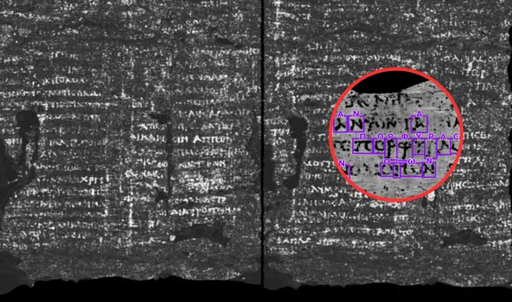 Científicos logran leer las primeras palabras de pergaminos carbonizados hace 2.000 años