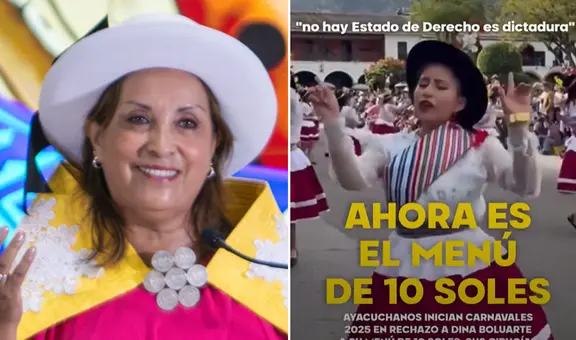 Mujeres ayacuchanas protestan contra Dina Boluarte con cánticos por carnavales: "No tienes sangre en la cara"